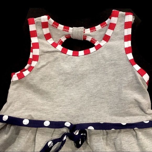 Stars and Stripes Patriotic Red White Blue American Holiday Pride July 4 Dress - Picture 3 of 8